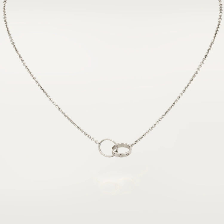 [CharmAmor]LOVE NECKLACE PINK GOLD AND SILVER