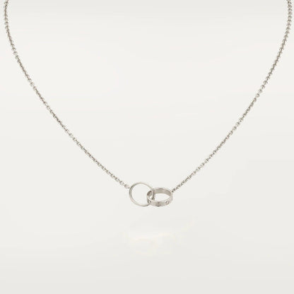 [CharmAmor]LOVE NECKLACE PINK GOLD AND SILVER