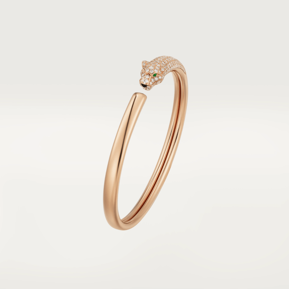[CharmAmor]PANTHERE ROSE GOLD DIAMOND OPEN BRACELET