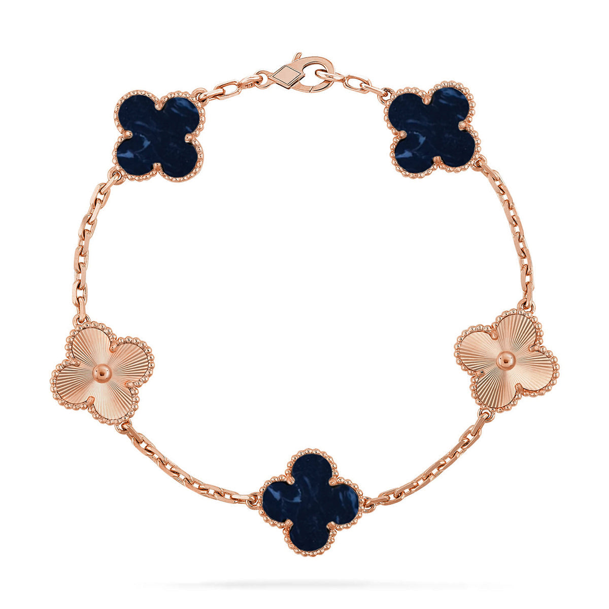 [CharmAmor] CLOVER 5 MOTIF PIETERSITE BRACELET COLLECTION