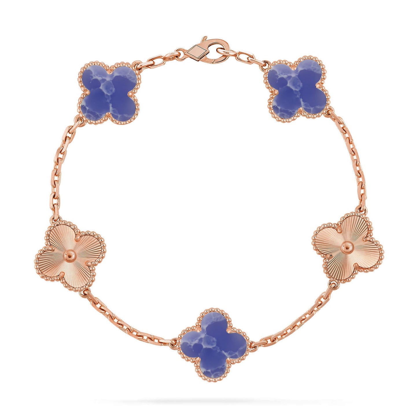 [CharmAmor] CLOVER 5 MOTIF BLUE VEINS BRACELET COLLECTION