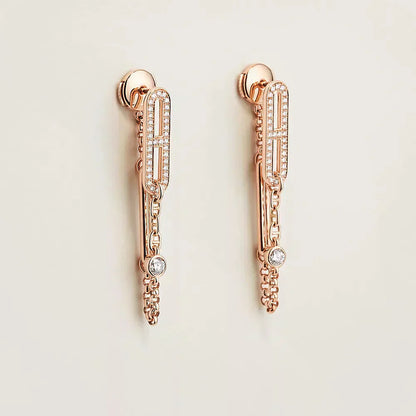 [CharmAmor]CHAINE CHAOS DIAMOND DROP EARRINGS
