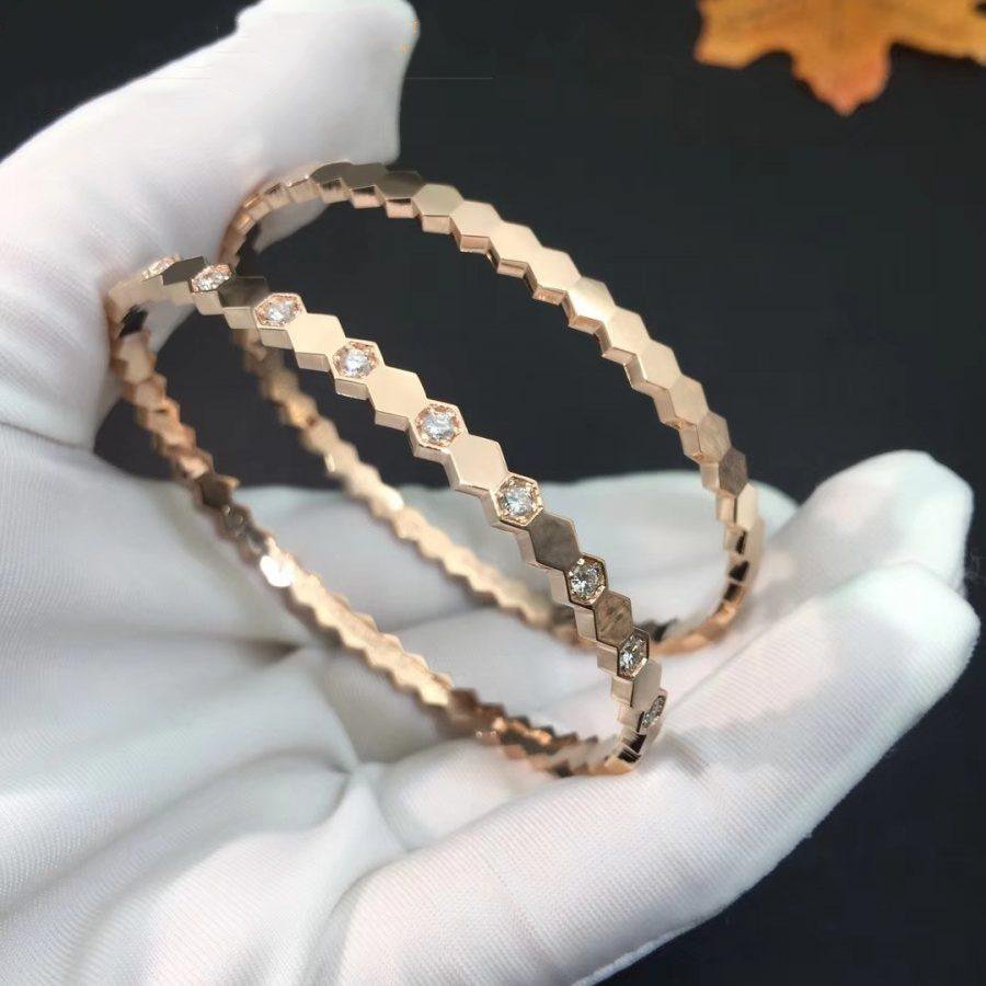 [CharmAmor]BEE LOVE PINK GOLD DIAMOND BRACELET