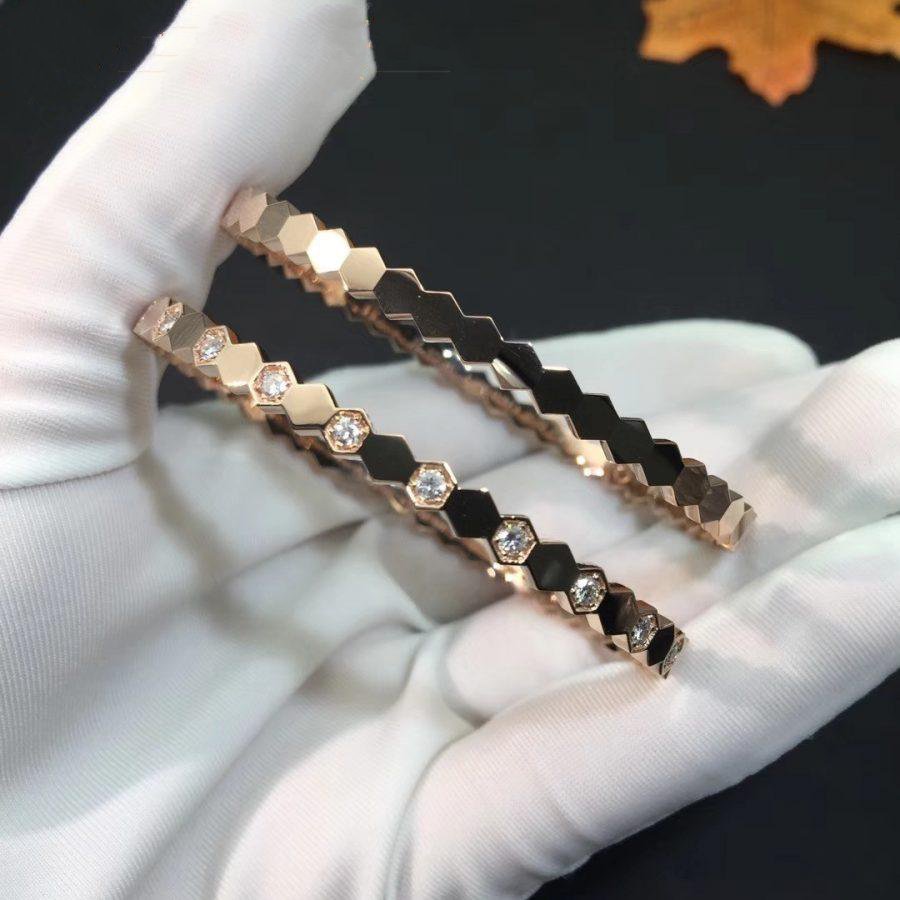 [CharmAmor]BEE LOVE PINK GOLD DIAMOND BRACELET