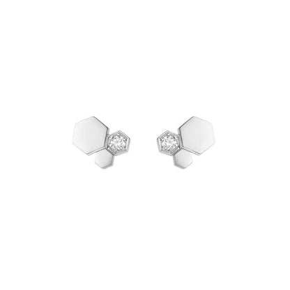 [CharmAmor]BEE LOVE SILVER DIAMOND EARRINGS