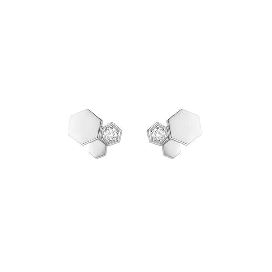 [CharmAmor]BEE LOVE SILVER DIAMOND EARRINGS