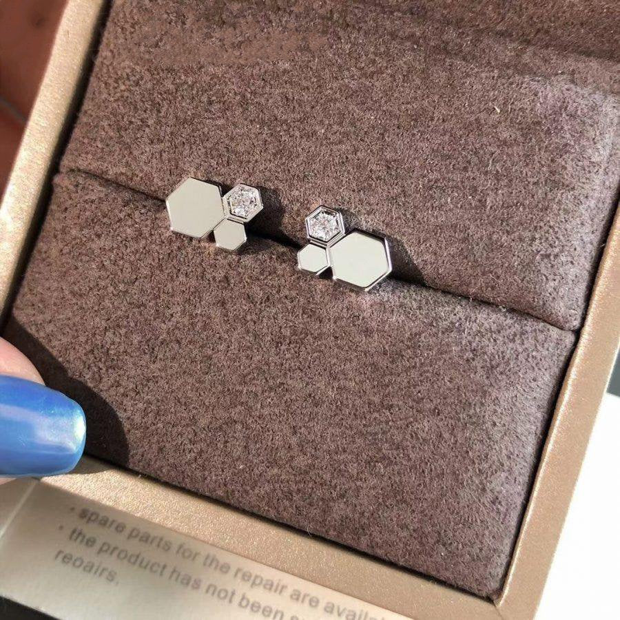 [CharmAmor]BEE LOVE SILVER DIAMOND EARRINGS