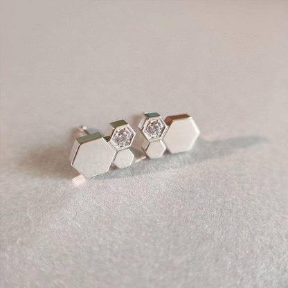 [CharmAmor]BEE LOVE SILVER DIAMOND EARRINGS