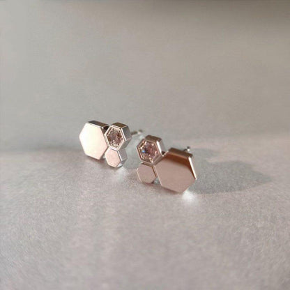 [CharmAmor]BEE LOVE SILVER DIAMOND EARRINGS