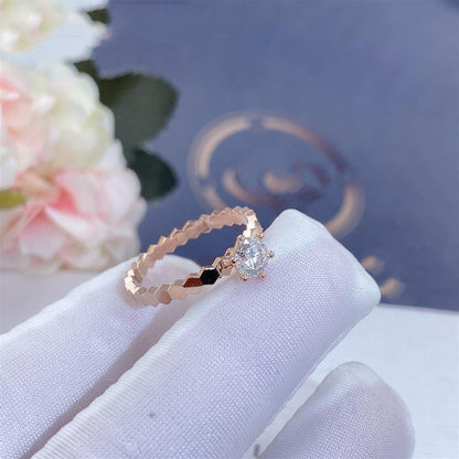 [CharmAmor]BEE LOVE RING PINK GOLD 1 DIAMOND