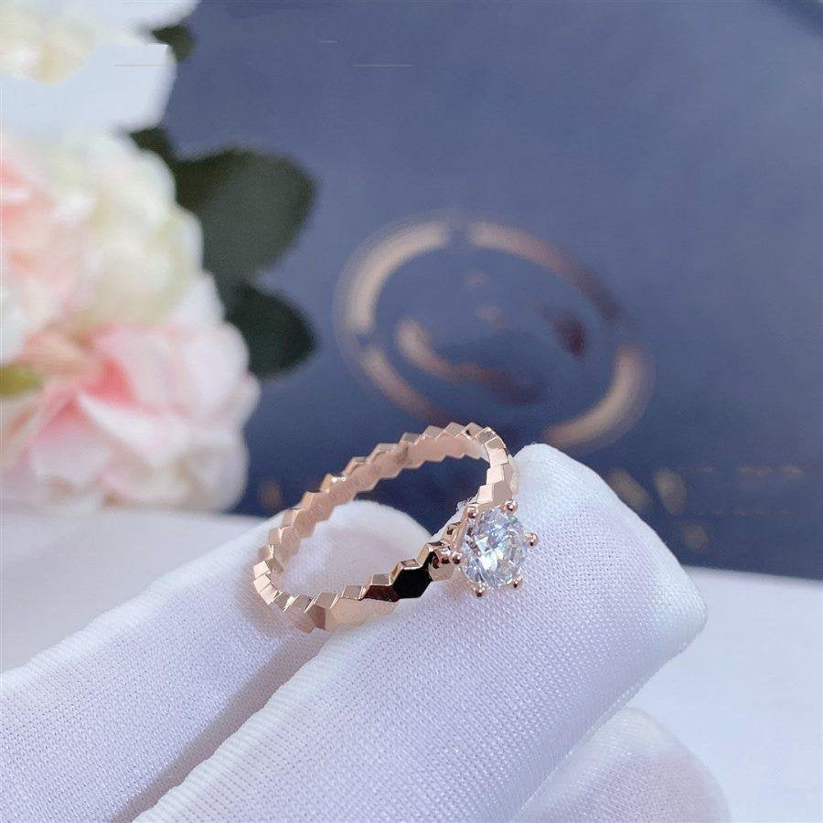 [CharmAmor]BEE LOVE RING PINK GOLD 1 DIAMOND