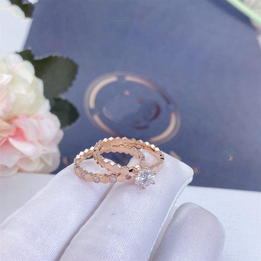 [CharmAmor]BEE LOVE RING PINK GOLD 1 DIAMOND