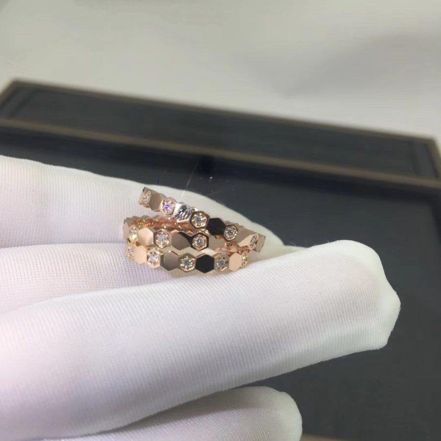 [CharmAmor]BEE LOVE RING PINK GOLD DIAMOND