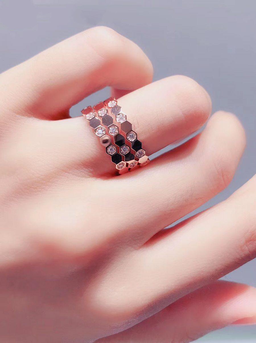 [CharmAmor]BEE LOVE RING PINK GOLD DIAMOND