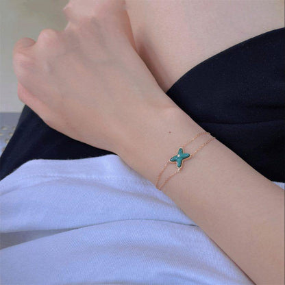 [CharmAmor]JEUX BRACELET MALACHITE PINK GOLD 1 DIAMOND