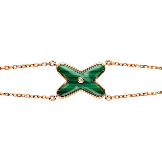 [CharmAmor]JEUX BRACELET MALACHITE PINK GOLD 1 DIAMOND