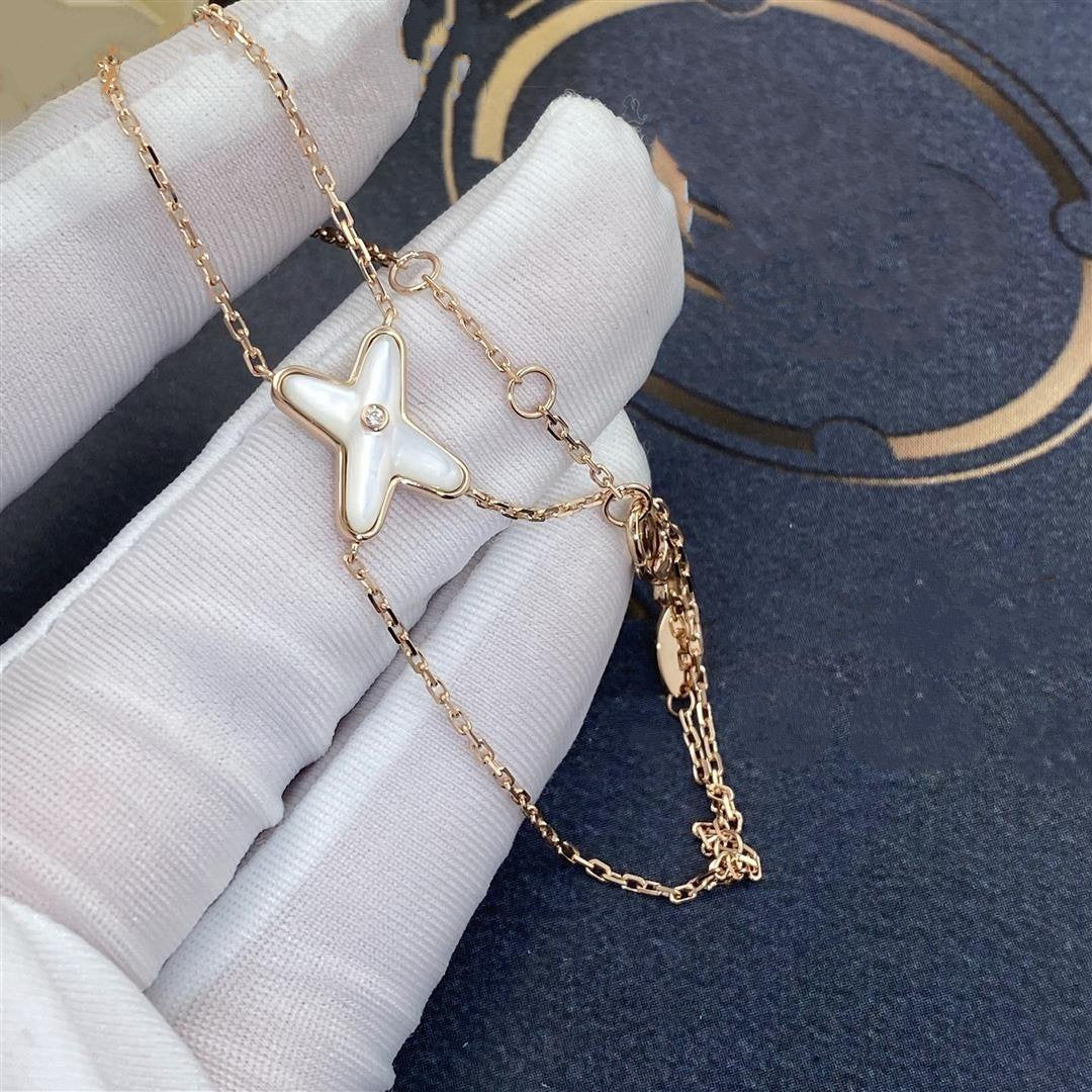 [CharmAmor]JEUX BRACELET WHITE MOP PINK GOLD 1 DIAMOND