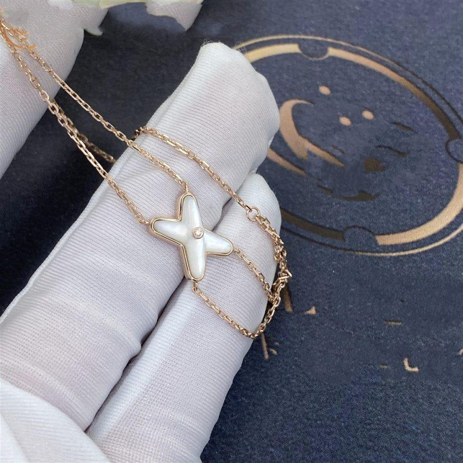 [CharmAmor]JEUX BRACELET WHITE MOP PINK GOLD 1 DIAMOND