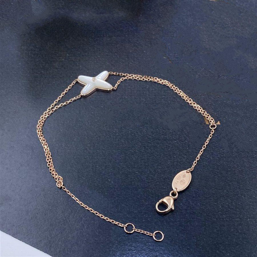 [CharmAmor]JEUX BRACELET WHITE MOP PINK GOLD 1 DIAMOND
