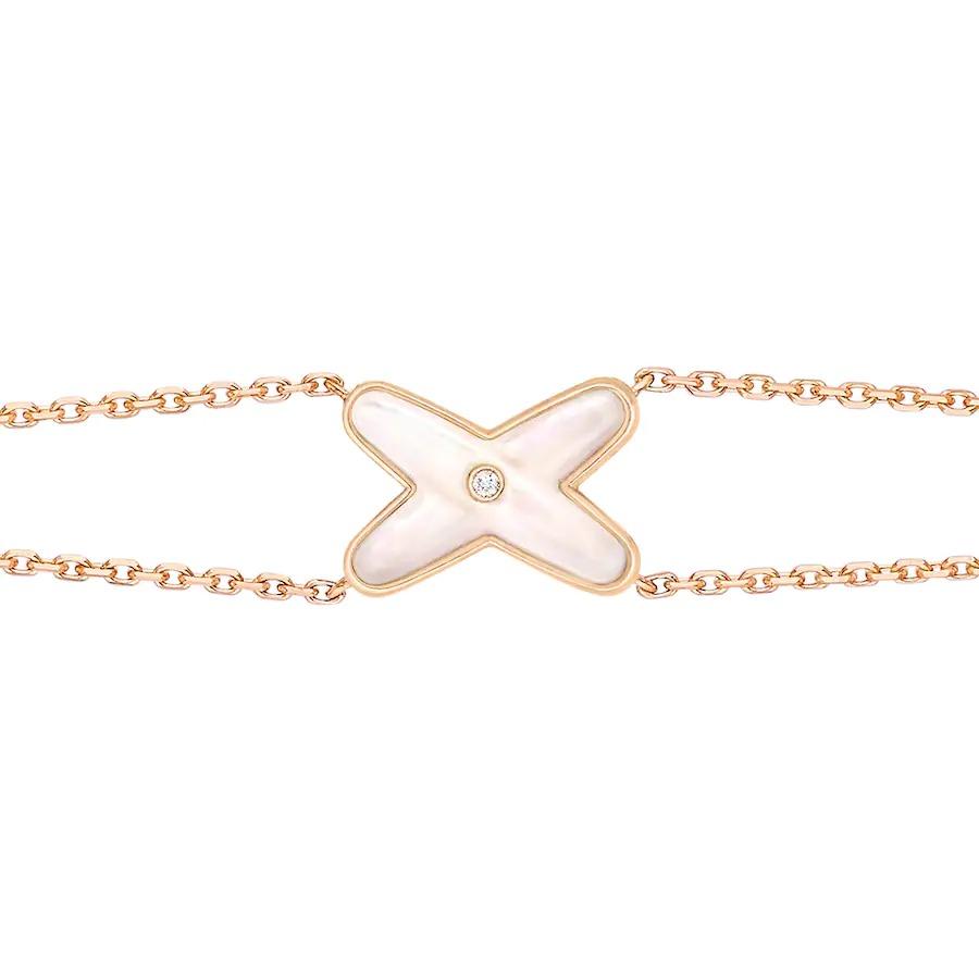 [CharmAmor]JEUX BRACELET WHITE MOP PINK GOLD 1 DIAMOND
