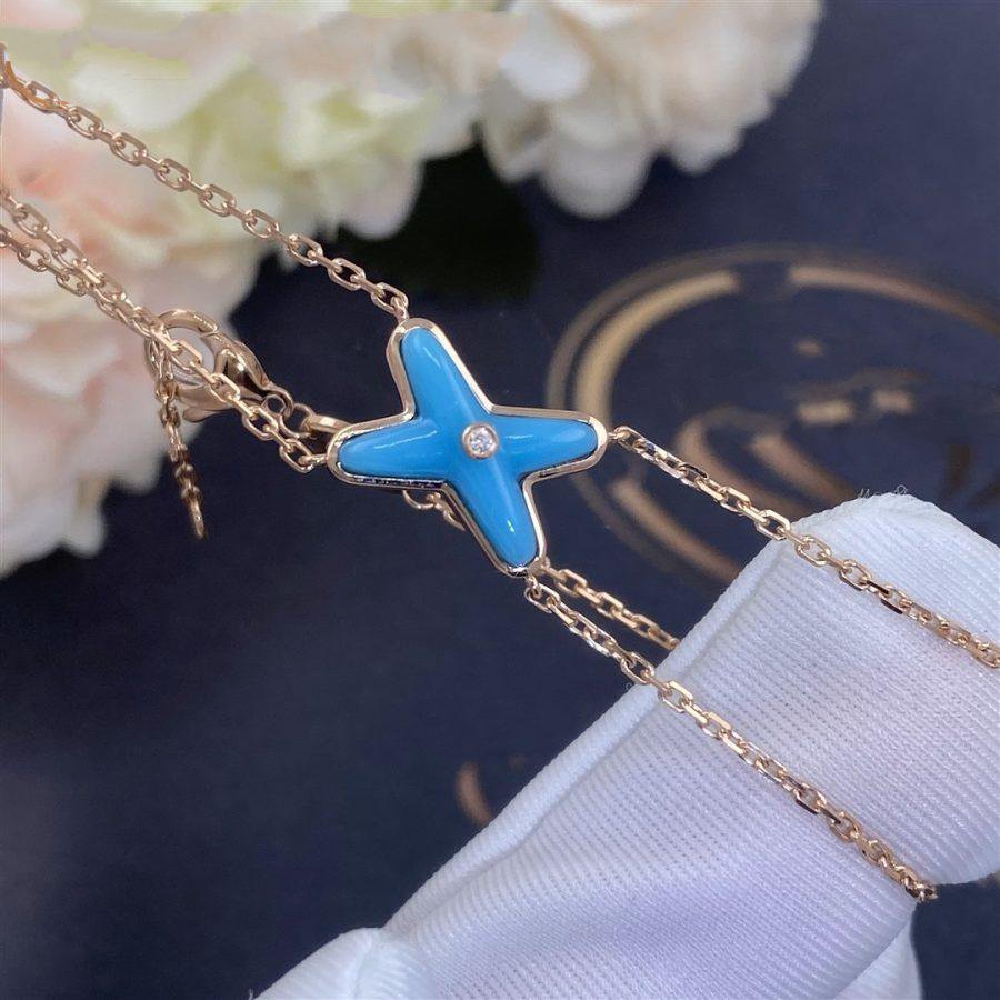[CharmAmor]JEUX BRACELET TURQUOISE PINK GOLD 1 DIAMOND