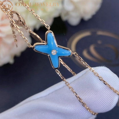 [CharmAmor]JEUX BRACELET TURQUOISE PINK GOLD 1 DIAMOND