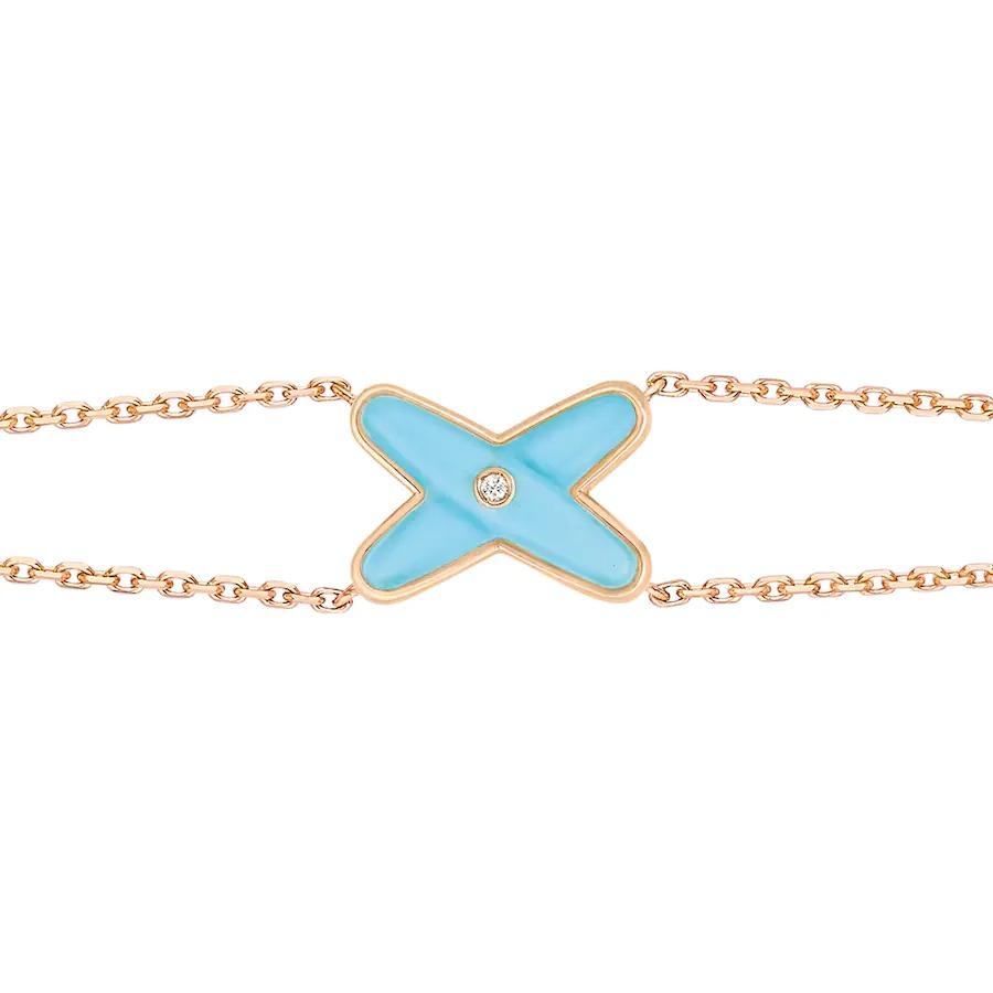 [CharmAmor]JEUX BRACELET TURQUOISE PINK GOLD 1 DIAMOND