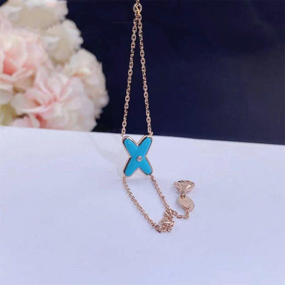 [CharmAmor]JEUX BRACELET TURQUOISE PINK GOLD 1 DIAMOND