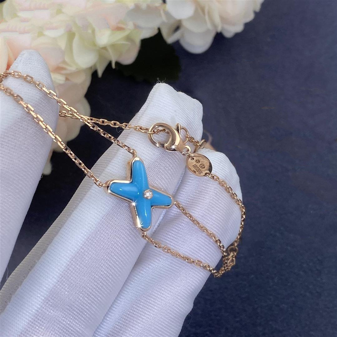[CharmAmor]JEUX BRACELET TURQUOISE PINK GOLD 1 DIAMOND