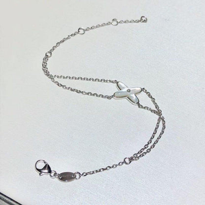 [CharmAmor]JEUX BRACELET WHITE MOP SILVER 1 DIAMOND