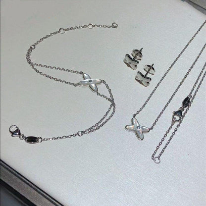 [CharmAmor]JEUX BRACELET WHITE MOP SILVER 1 DIAMOND