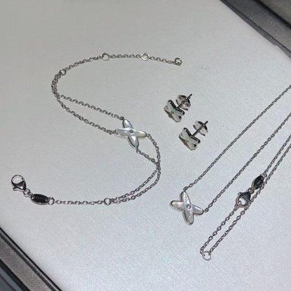 [CharmAmor]JEUX BRACELET WHITE MOP SILVER 1 DIAMOND