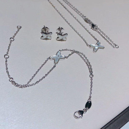 [CharmAmor]JEUX BRACELET WHITE MOP SILVER 1 DIAMOND