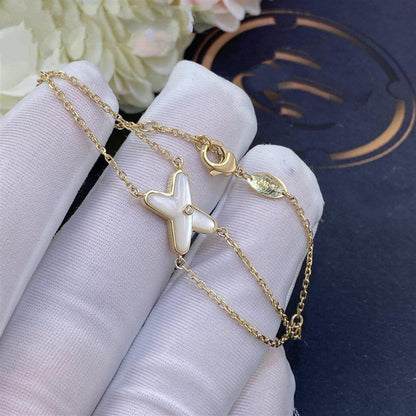 [CharmAmor]JEUX BRACELET WHITE MOP GOLD 1 DIAMOND