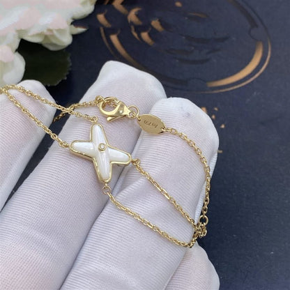 [CharmAmor]JEUX BRACELET WHITE MOP GOLD 1 DIAMOND