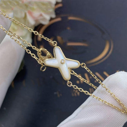 [CharmAmor]JEUX BRACELET WHITE MOP GOLD 1 DIAMOND