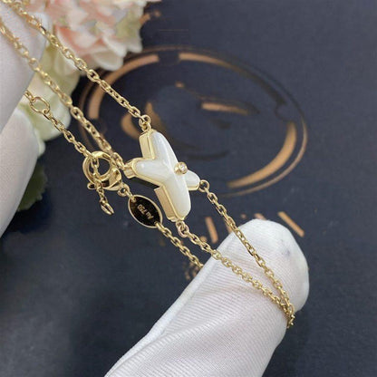 [CharmAmor]JEUX BRACELET WHITE MOP GOLD 1 DIAMOND