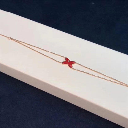 [CharmAmor]JEUX BRACELET CARNELIAN PINK GOLD 1 DIAMOND