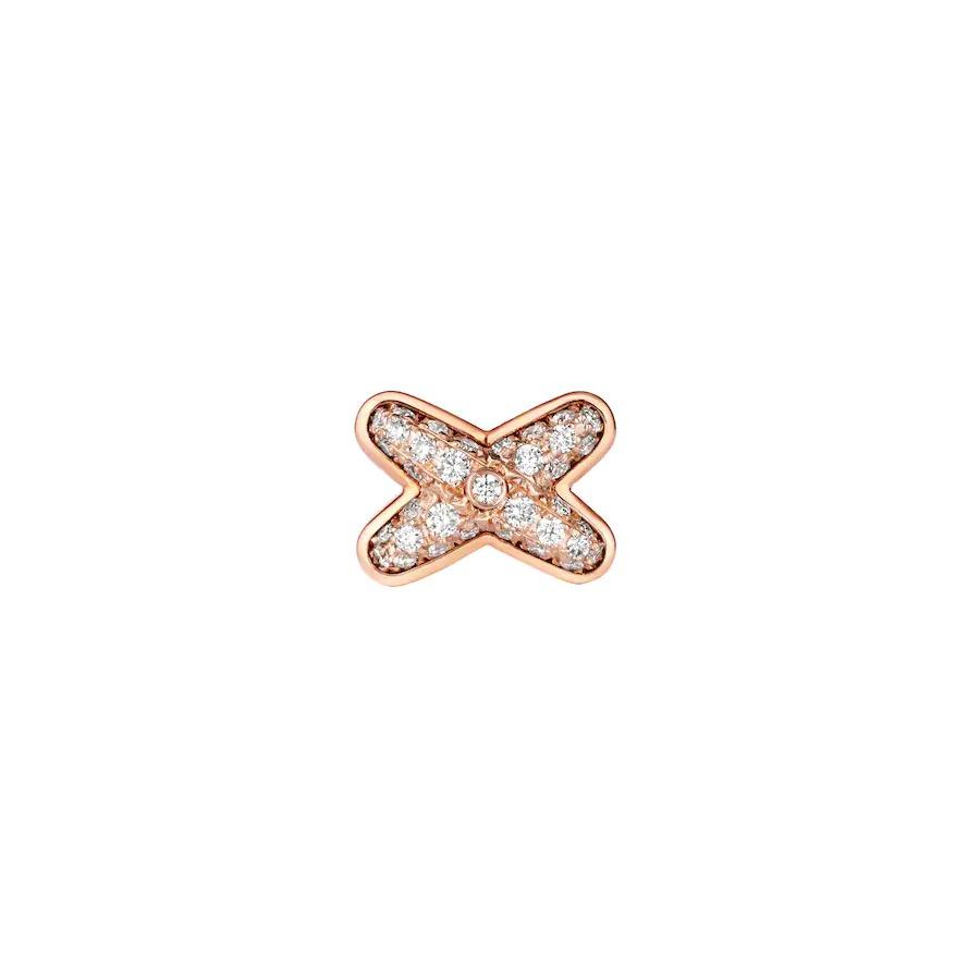 [CharmAmor]JEUX DE PINK GOLD DIAMOND EARRINGS