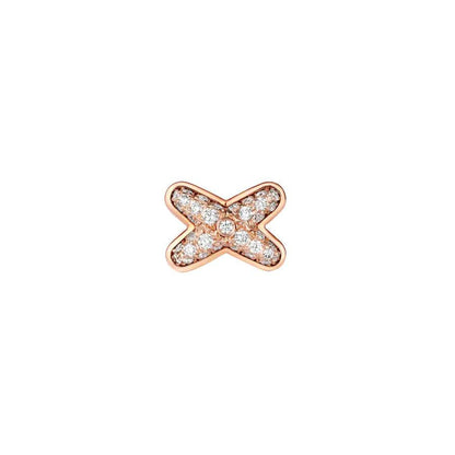 [CharmAmor]JEUX DE PINK GOLD DIAMOND EARRINGS