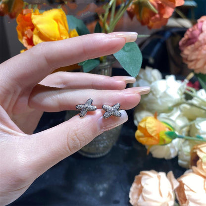 [CharmAmor]JEUX DE SILVER DIAMOND EARRINGS