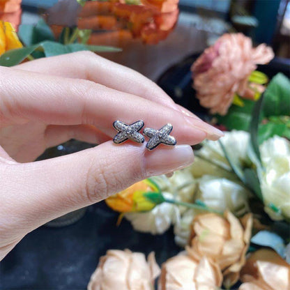 [CharmAmor]JEUX DE SILVER DIAMOND EARRINGS