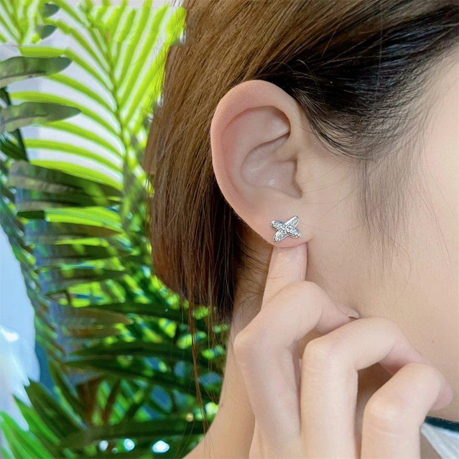 [CharmAmor]JEUX DE SILVER DIAMOND EARRINGS