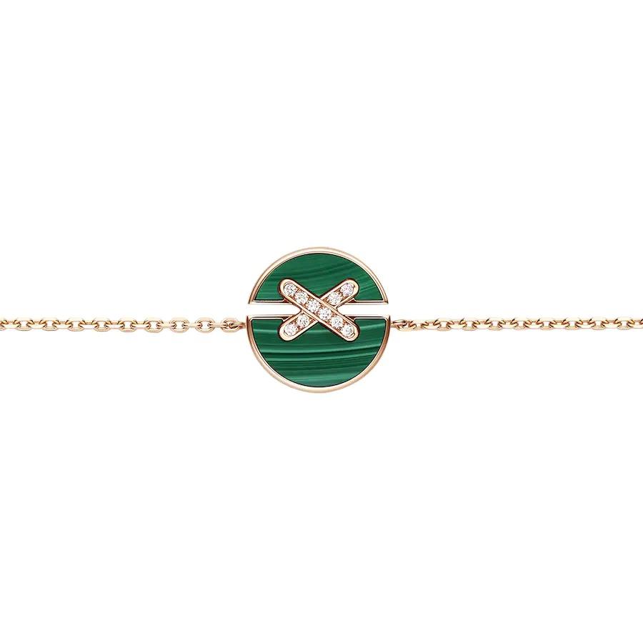 [CharmAmor]JEUX DE BRACELET MALACHITE PINK GOLD DIAMONDS