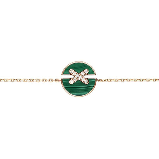[CharmAmor]JEUX DE BRACELET MALACHITE PINK GOLD DIAMONDS