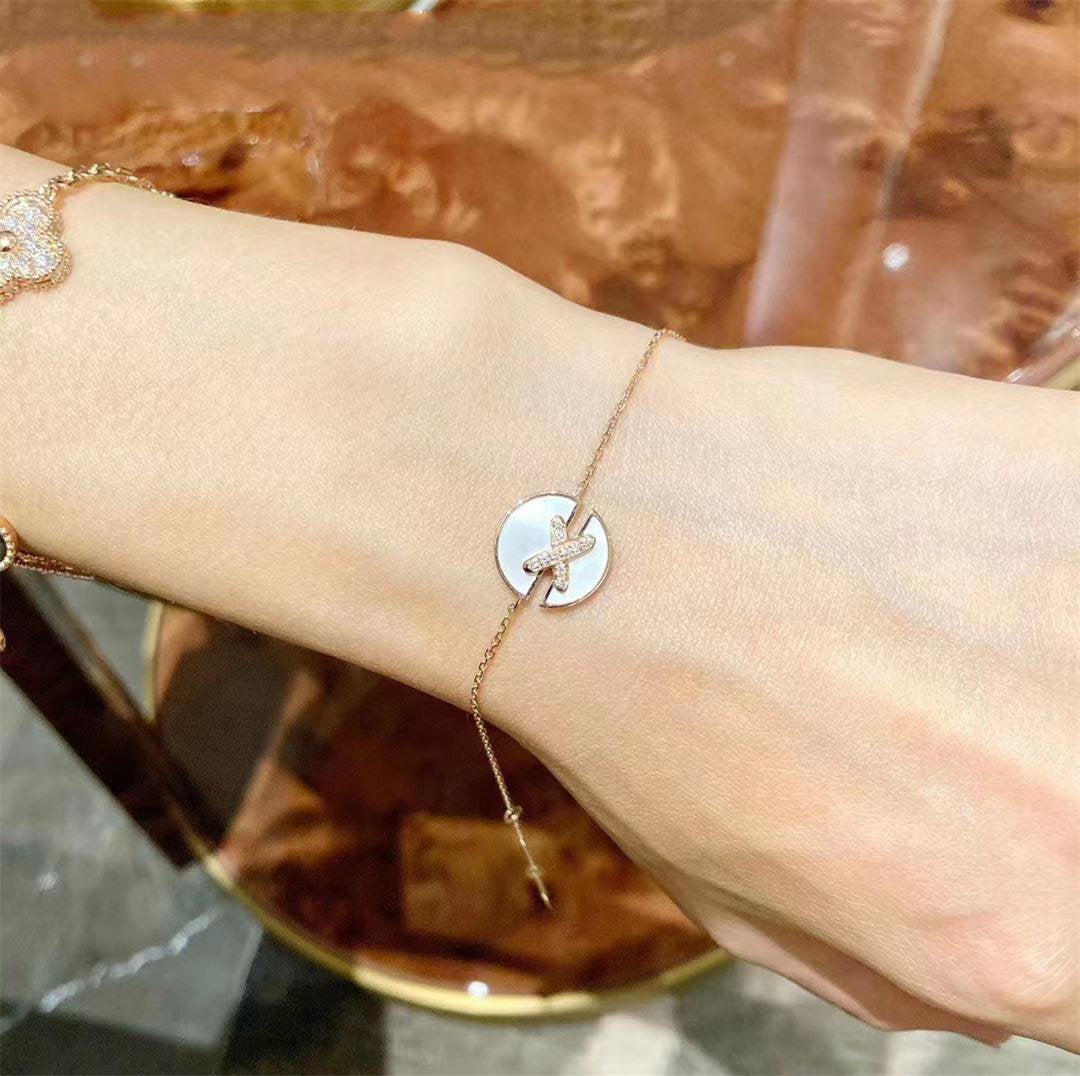 [CharmAmor]JEUX DE BRACELET MOP PINK GOLD DIAMONDS
