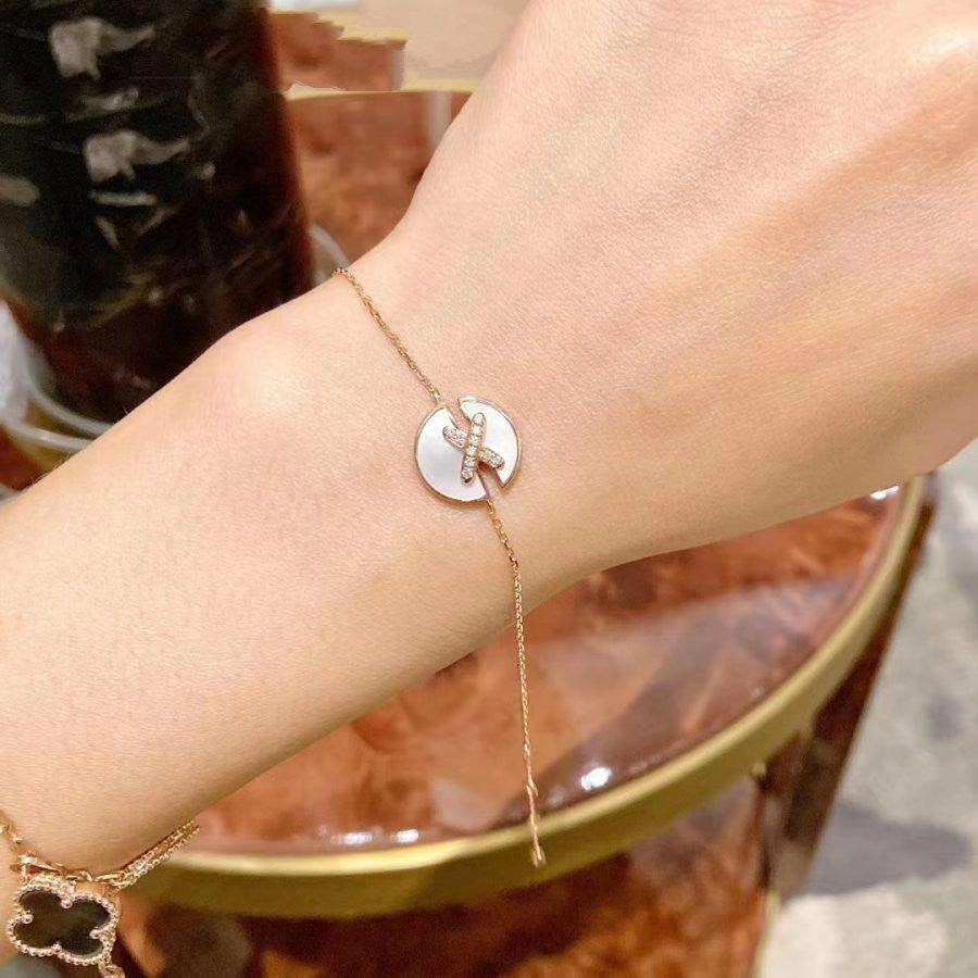 [CharmAmor]JEUX DE BRACELET MOP PINK GOLD DIAMONDS
