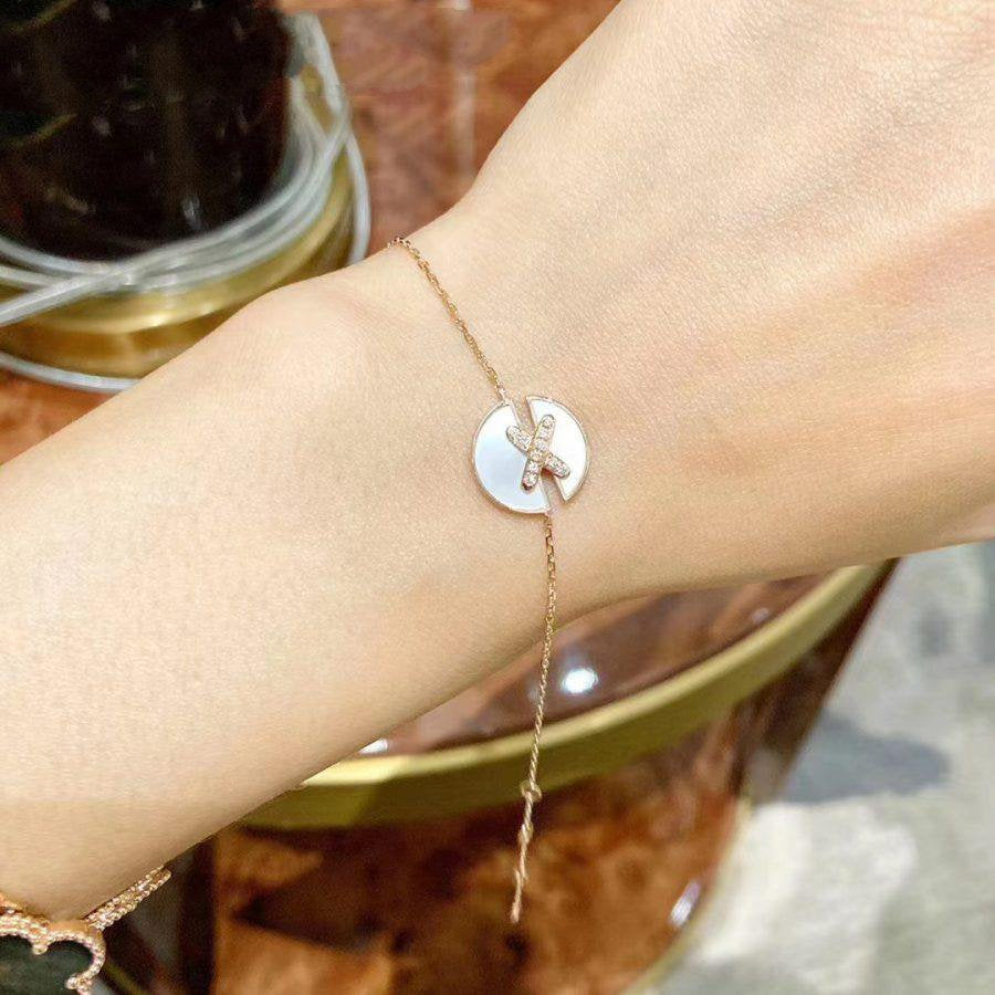 [CharmAmor]JEUX DE BRACELET MOP PINK GOLD DIAMONDS
