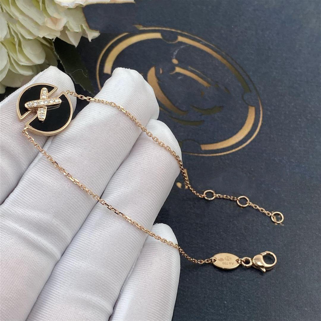 [CharmAmor]JEUX DE BRACELET ONYX PINK GOLD DIAMOND