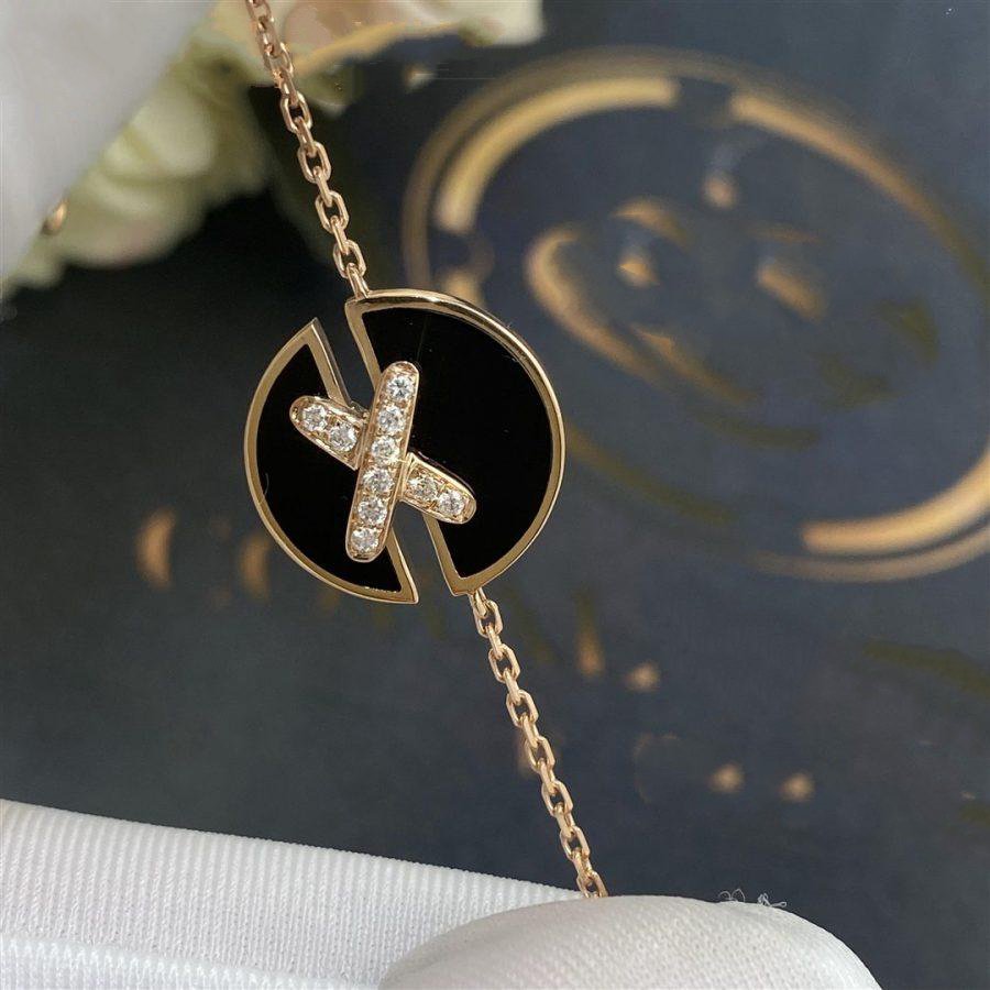 [CharmAmor]JEUX DE BRACELET ONYX PINK GOLD DIAMOND